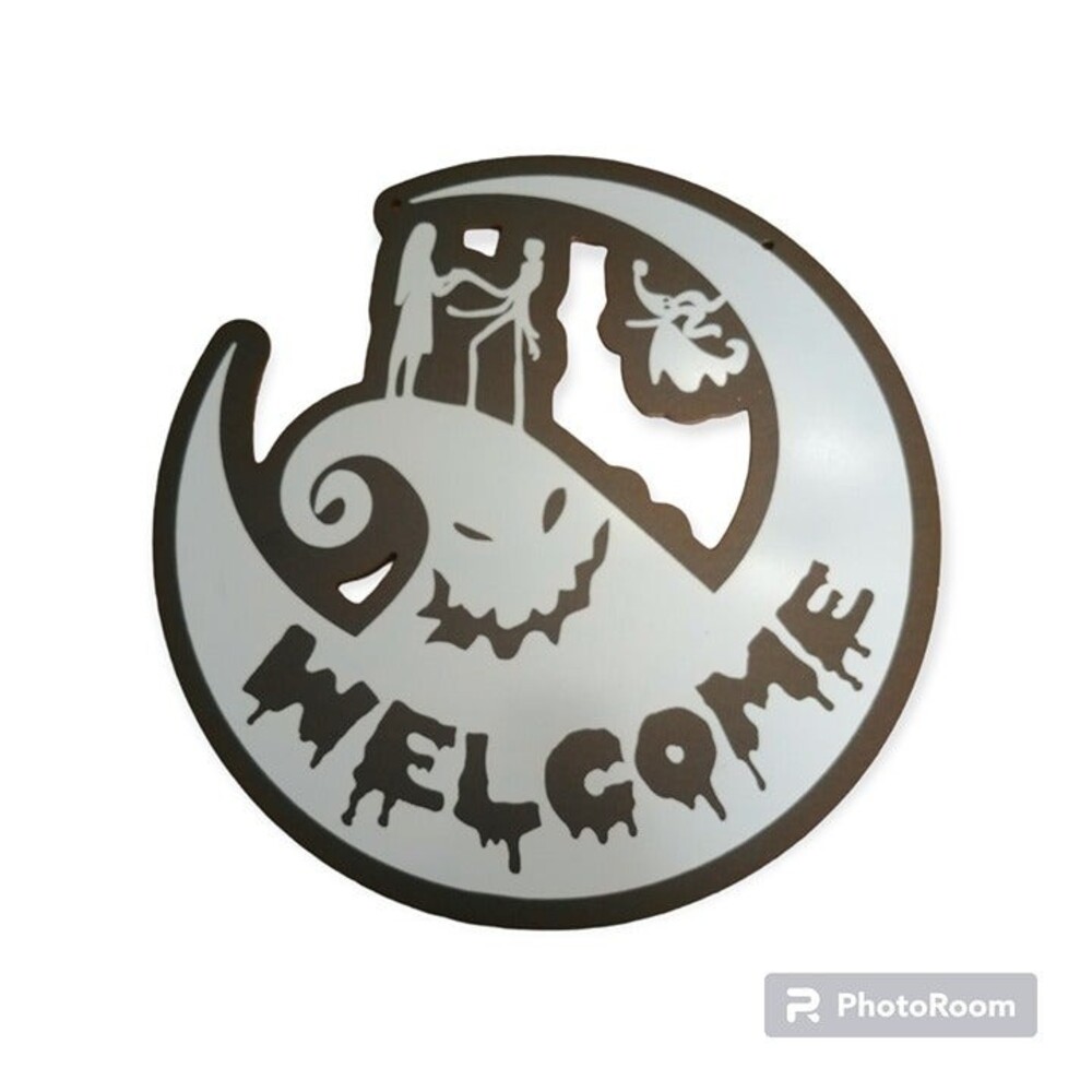 Nightmare Before Christmas Welcome Sign